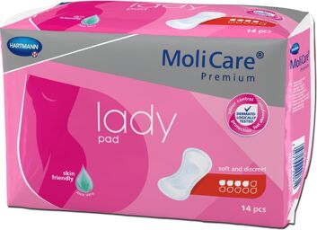 Molicare Premium Lady Pads 4 gouttes - 12 paquets de 14 protections