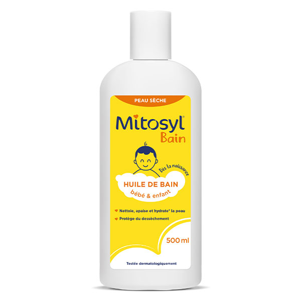 Bain Huile de bain bébé enfant - Peau sèche - Flacon 500 ml - EG LABO