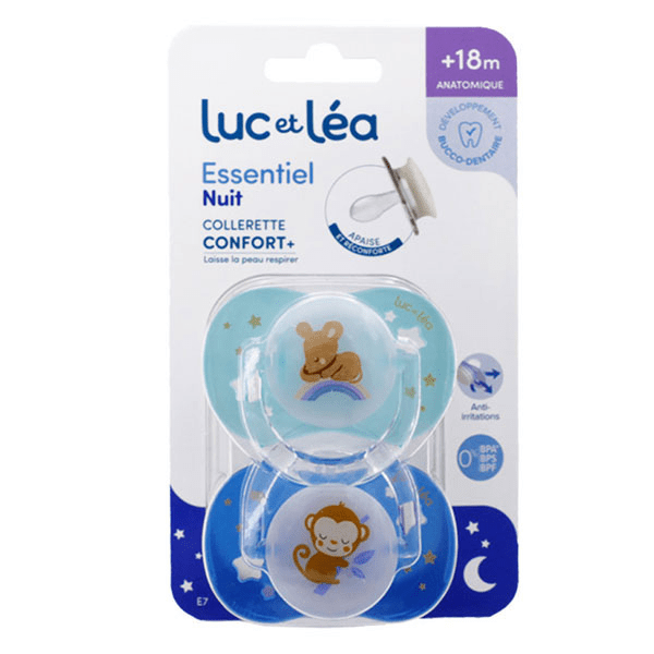 Essentiel 2 Sucettes Nuit Anatomiques +18 mois