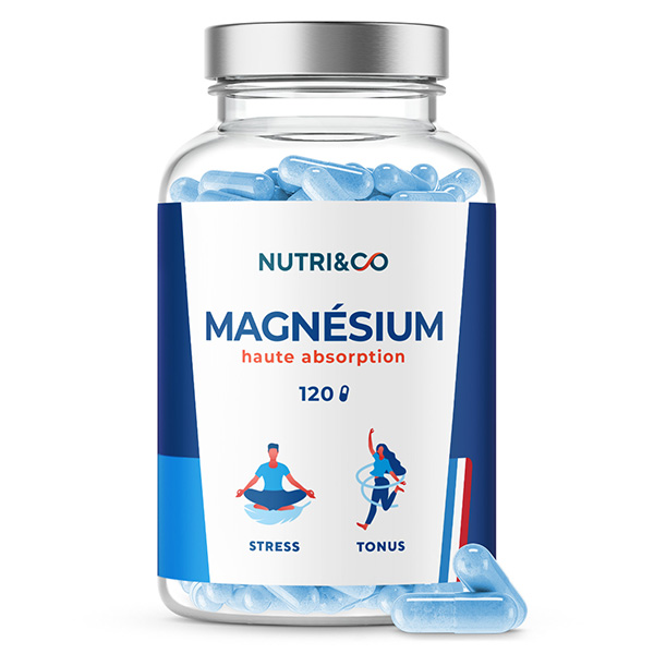 Nutri&Co Magnésium + Vitamine B6 Stress et Tonus 120 gélules Vegan