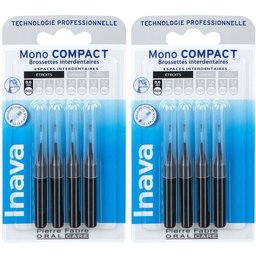 Inava Mono Compact Brossettes interdentaires Étroit Noir