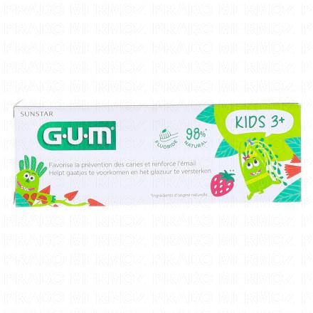 Kids dentifrice fluoré goût fraise 3ans+ tube 50ml