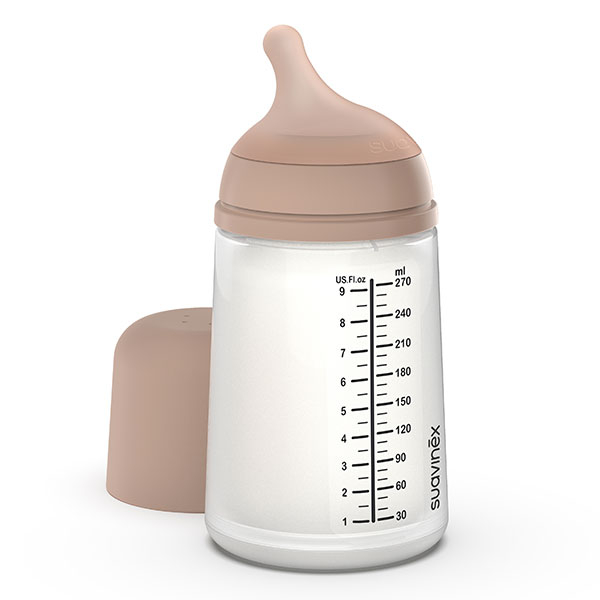 Suavinex, Zerø.Zerø, Biberon anti-colique - Débit Moyen / M Medium - 270ml
