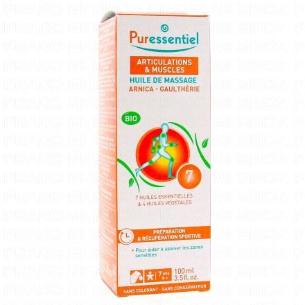 Huile de massage articulations et muscles bio flacon 100ml