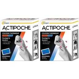 Actipoche - Coussin thermique - Thermothérapie - Contractures musculaires et douleurs articulaires - Petit modèle - 10x15 cm - Gel - 1 unité