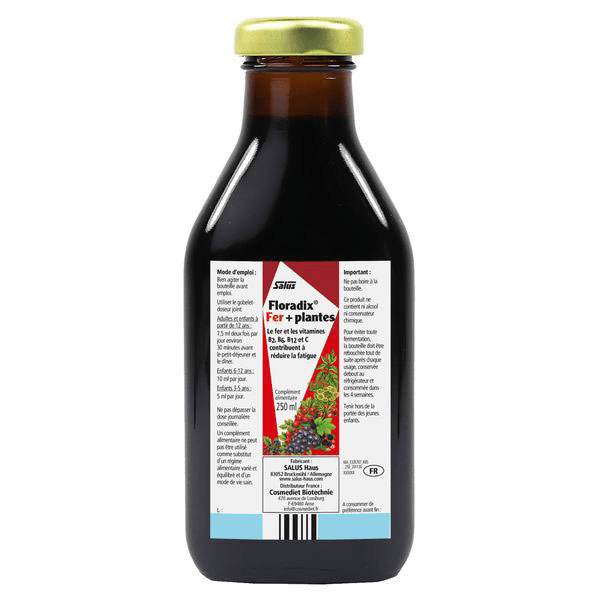 Toniques Floradix Fer + Plantes 250ml