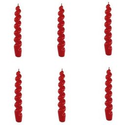 Bougie Spirale 143 N18 Rouge 2,3x21cm 6uts