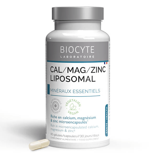 Cal/Mag/Zinc Liposomal Calcium, Magnésium et Zinc Liposomés 60 Gélules