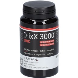 D-ixX® 3000 Zinc | Vitamine D3 3000 UI & Zinc 9 mg | pour os, immunité & peau