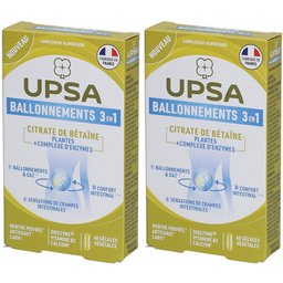 Lot de 2x40 Gélules Ballonnements 3 en 1