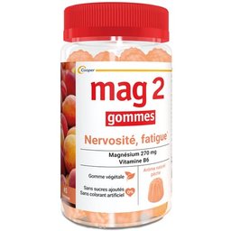 Magnésium + Vitamine B6 Pêche 45 gommes