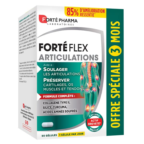 Forté Pharma Forté Flex Articulations Collagène Type II et Curcuma - 90 gélules