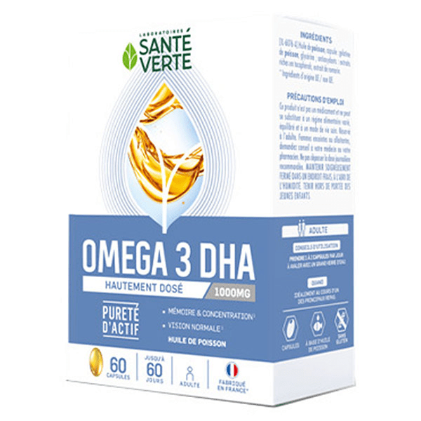 Oméga3 1000mg de DHA 60 capsules