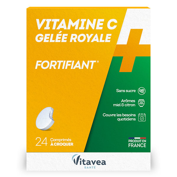 Vitamine C + Gelée Royale Fortifiant 24 comprimés à croquer