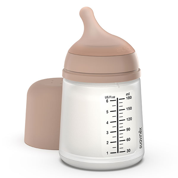 Suavinex, Zerø.Zerø, Biberon anti-colique - Taille unique Spécial Allaitement - 180ml