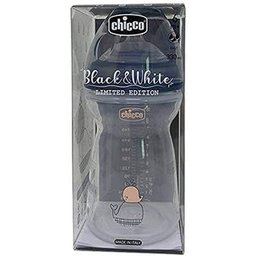 Biberon en silicone NaturalFeeling +6M Noir & Blanc 330ml