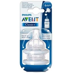 Tétine silicone Avent Classic + 6M 2uds