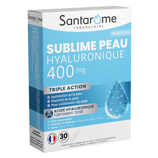 Santarome - Sublime peau hyaluronique - hydratation - 30 Gelules