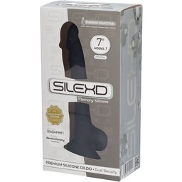 Premium Silicone Dildo Modèle 1 Noir 17,5 cm