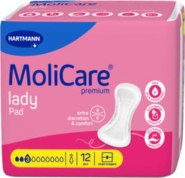 Molicare Premium Lady Pads 3 gouttes - 24 paquets de 12 protections