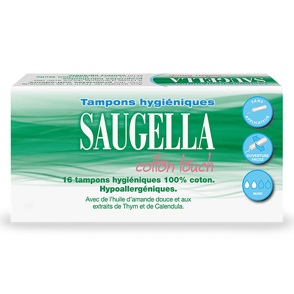 Cotton Touch Tampons Hygiéniques sans Applicateur Flux Légers - Pack 16