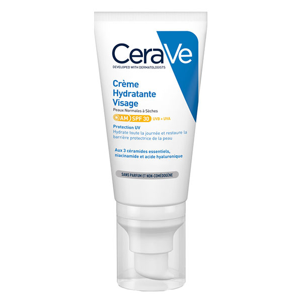 Crème Visage Hydratante et Apaisante Peaux Normales à Sèches SPF30 - 52ml