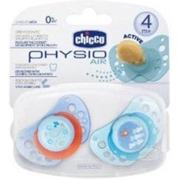 Chicco™ chupete physio air tetina látex azul 4 meses + 2uds