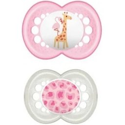 Mam Baby Sucette originale en silicone rose +16M 2uds