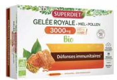 Gelée Royale 3000 mg - 20 Ampoules de 15 ml - Boîte 20 ampoules de 15 ml