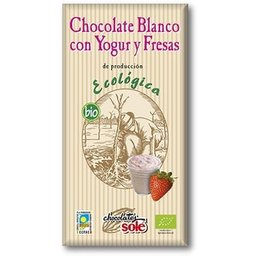 Choco Blanco Yogur Fresas Eco 100g