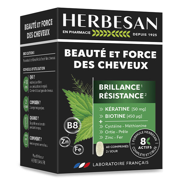 - Beauté & force des cheveux - Brillance, éclat, résistance - 60 comprimés