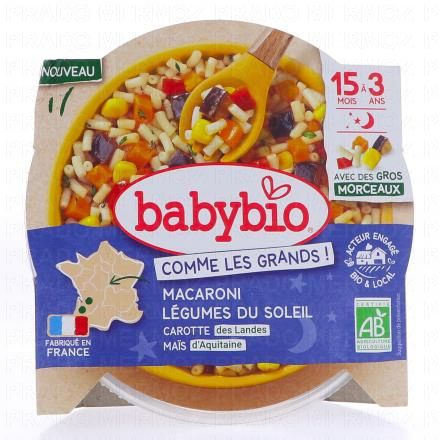 Comme les grands - Macaroni & Légumes Du Soleil Bio 15mois à 3ans 200g