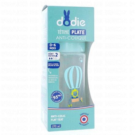 Biberon anti-colique tétine plate verre 270ml