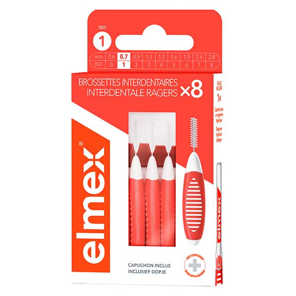 - Brossettes interdentaires Taille 1 - 0,7mm - Pack de 8 brossettes