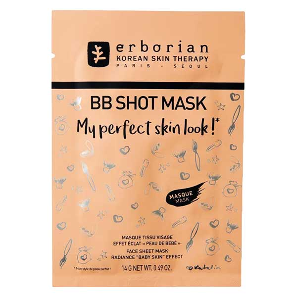 BB Shot Mask Masque Tissu Visage Effet Peau de Bébé 14g