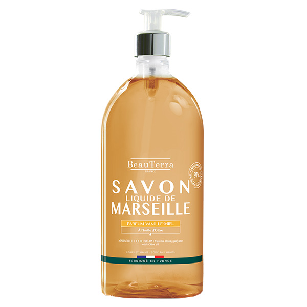 Savon Liquide de Marseille Miel Vanille 1L