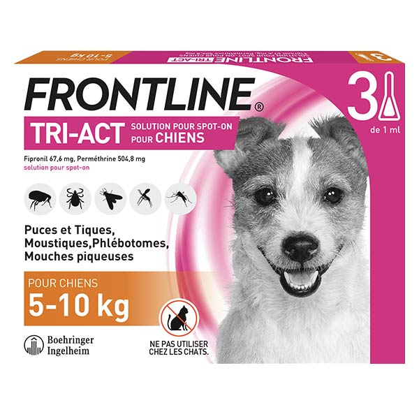 Tri-Act Chiens S 5-10 kg 3 Pipettes