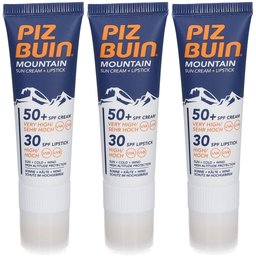 Piz Buin® ​Mountain Crème Solaire + Stick Lèvres Spf50+