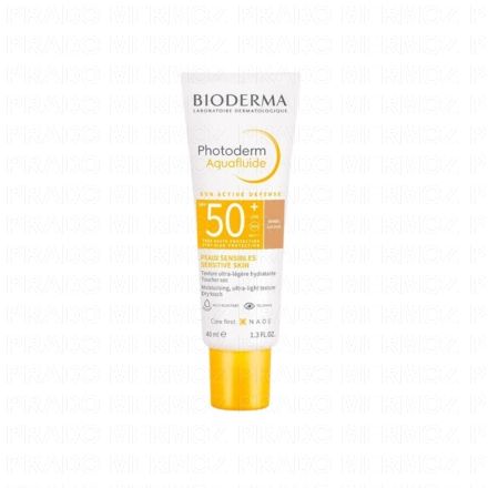 Photoderm - Aquafluide Crème solaire peau sensible SPF50+ teinte dorée 40ml
