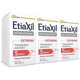 Détranspirant Extreme Transpiration Excessive Peaux Normales 3x15ml