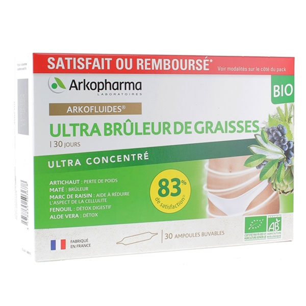 Arkofluides Ultra Bruleur de Graisses 30 ampoules