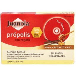 Juanola™ própolis con miel sabor regaliz 24uds