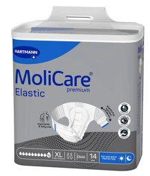 Molicare Premium Slip Elastic 10 gouttes XL - 4 paquets de 14 protections