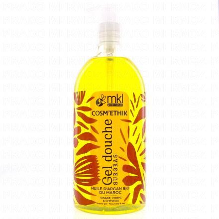 Cosm'Ethik Gel douche à l'huile d'Argan du Maroc flacon pompe1 litre