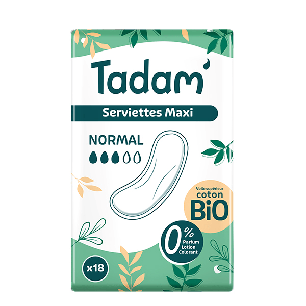 Hygiène Féminine Serviette Dermo-Sensitive Maxi Normal 18 unités