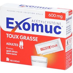 Exomuc Acétylcystéine Adultes 600 mg