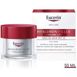 Eucerin® Hyaluron Filler + Volume Lift Soin de Jour Peau Sèche Spf15 50ml