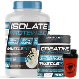 Pack Isolate 2kg Chocolate Blanco + Creatina 300g + Shaker