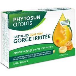 Arôms Gorge Irritée Miel 24 Pastilles