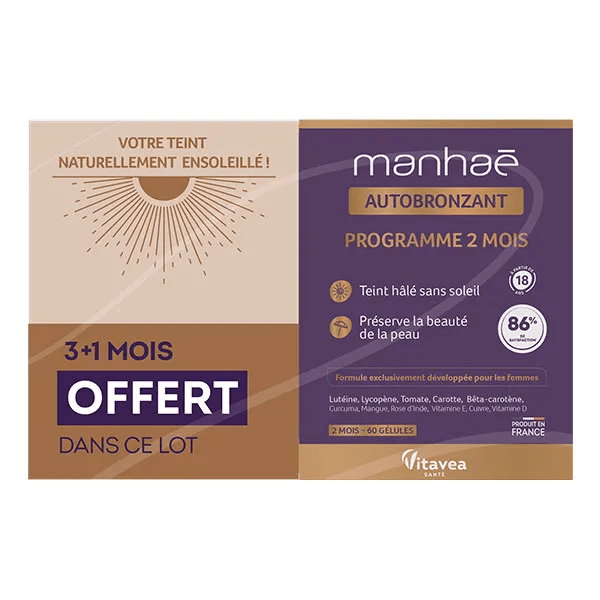 Autobronzant Teint hâlé sans soleil 4 mois 120 gélules